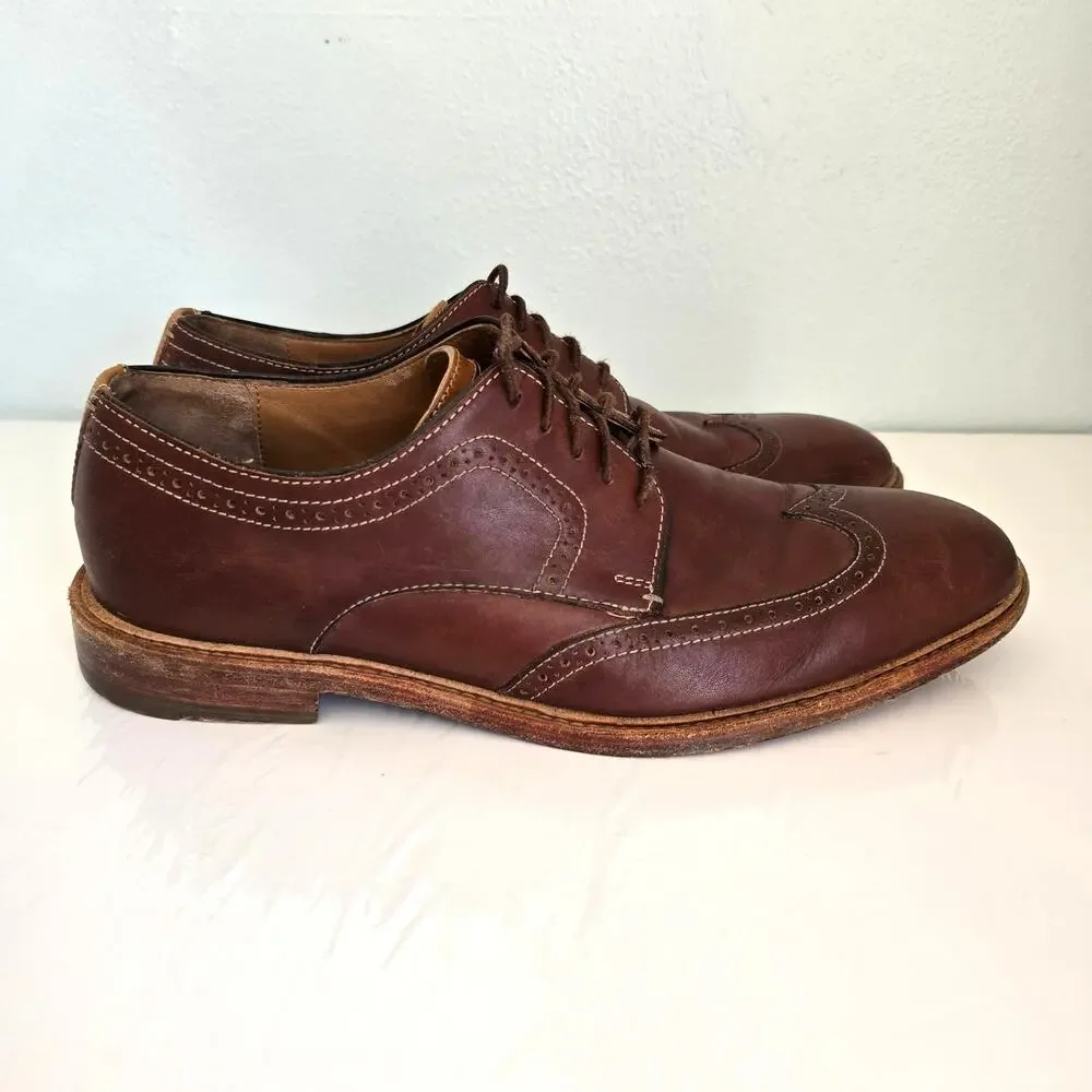 Johnston & Murphy Shoes Men's 11M Brown Leather Wingtip Oxfords Dress Career